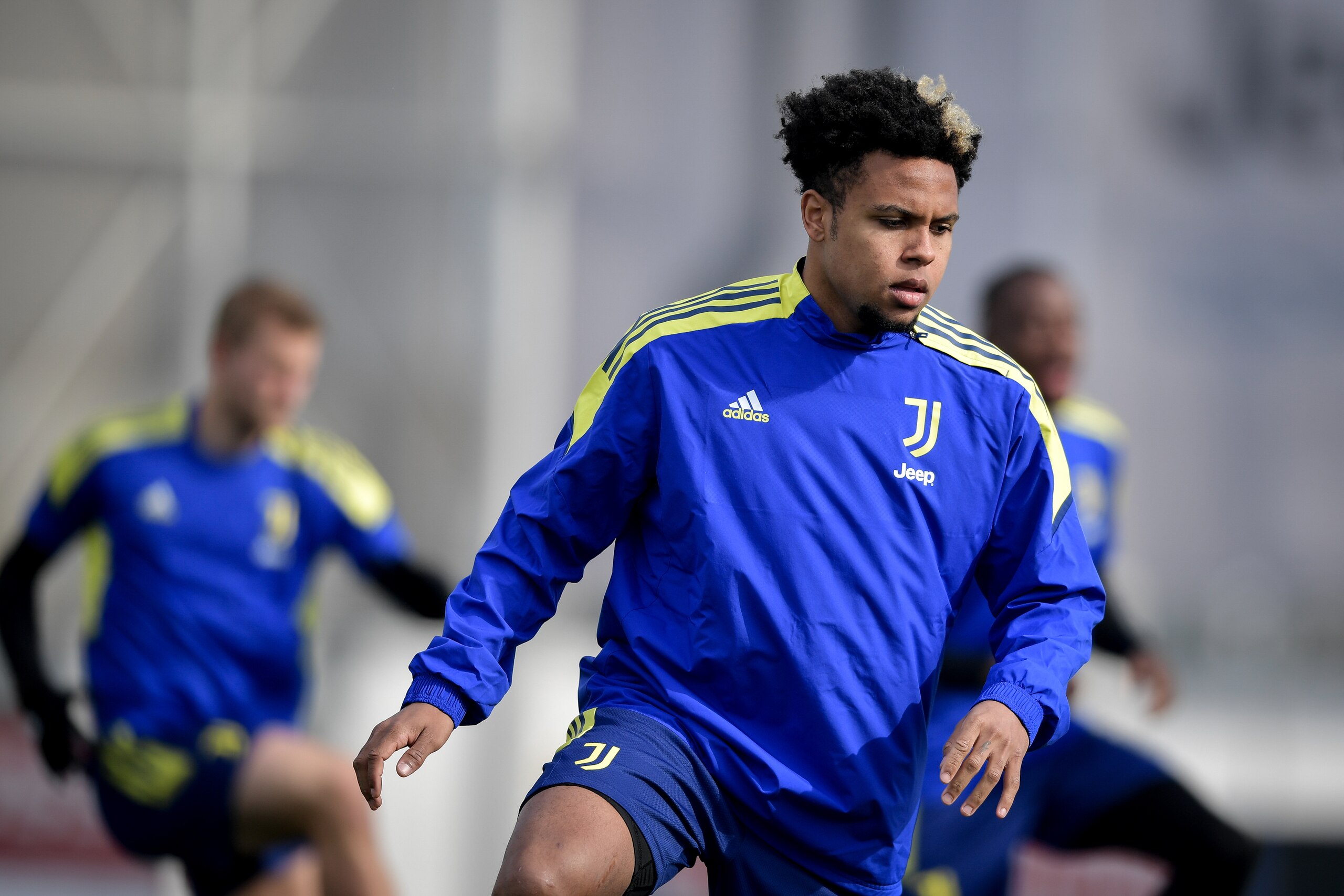 TURIN, ITALY - FEBRUARY 21: Weston McKennie of Juventus during a Champions League Juventus training session on February 21, 2022 in Turin, Italy. (Photo by Daniele Badolato - Juventus FC/Juventus FC via Getty Images)