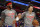 DETROIT, MI - MARCH 7: Saddiq Bey #41 and Cade Cunningham #2 of the Detroit Pistons laugh before the game against the Atlanta Hawks  on March 7, 2022 at Little Caesars Arena in Detroit, Michigan. NOTE TO USER: User expressly acknowledges and agrees that, by downloading and/or using this photograph, User is consenting to the terms and conditions of the Getty Images License Agreement. Mandatory Copyright Notice: Copyright 2022 NBAE (Photo by Brian Sevald/NBAE via Getty Images)