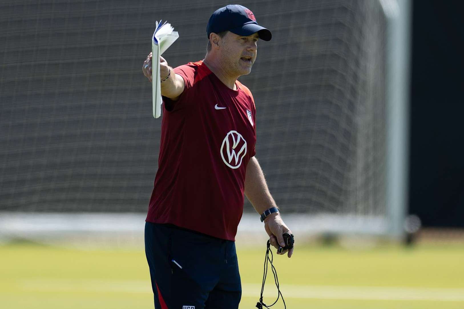 AUSTIN, TX - OCTOBER 9: Head Coach Mauricio Pochettino of the United States during USMNT Training atSt. David's Performance Center on October 9, 2024 in Austin , Texas. (Photo by John Dorton/ISI Photos/USSF/Getty Images for USSF)