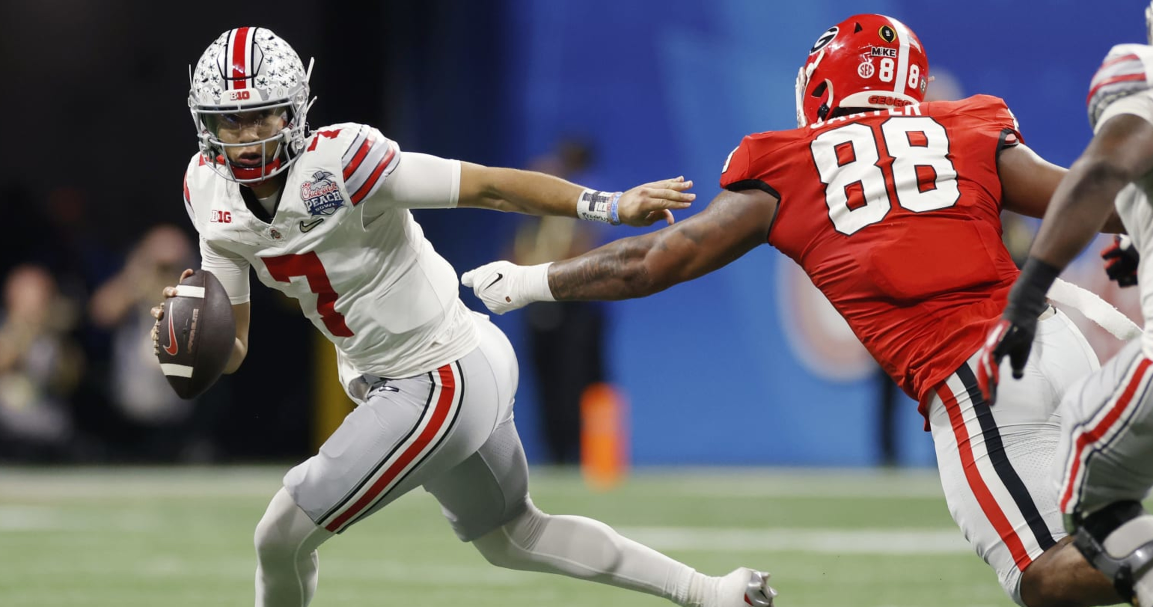 Niners add pass-rush depth, explosive RB, QB steal in seven-round mock draft