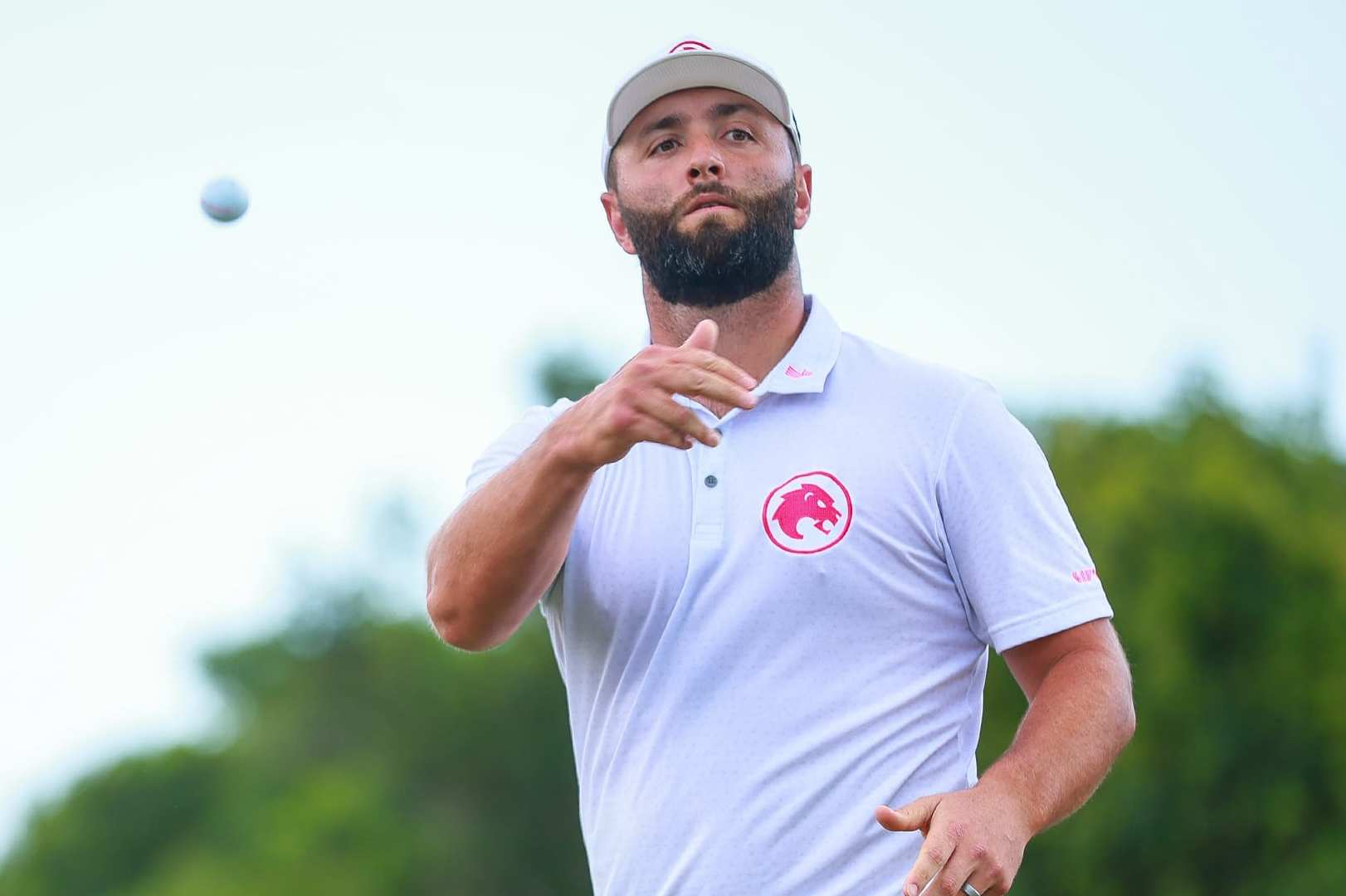 PLAYA DEL CARMEN, MEXICO - FEBRUARY 04: Captain Jon Rahm of Legion XIII gestures during day three of the LIV Golf Invitational - Mayakoba at El Camaleon at Mayakoba on February 04, 2024 in Playa del Carmen, Mexico. (Photo by Manuel Velasquez/Getty Images)