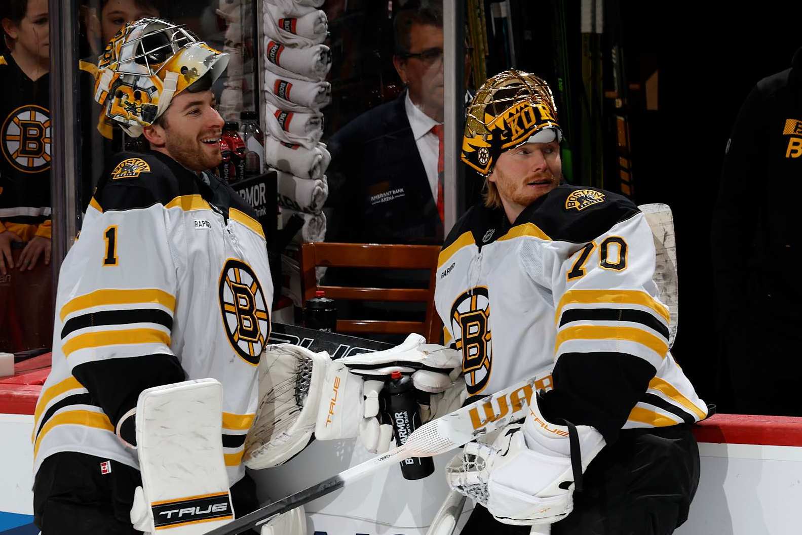 Jeremy Swayman and Joonas Korpisalo.