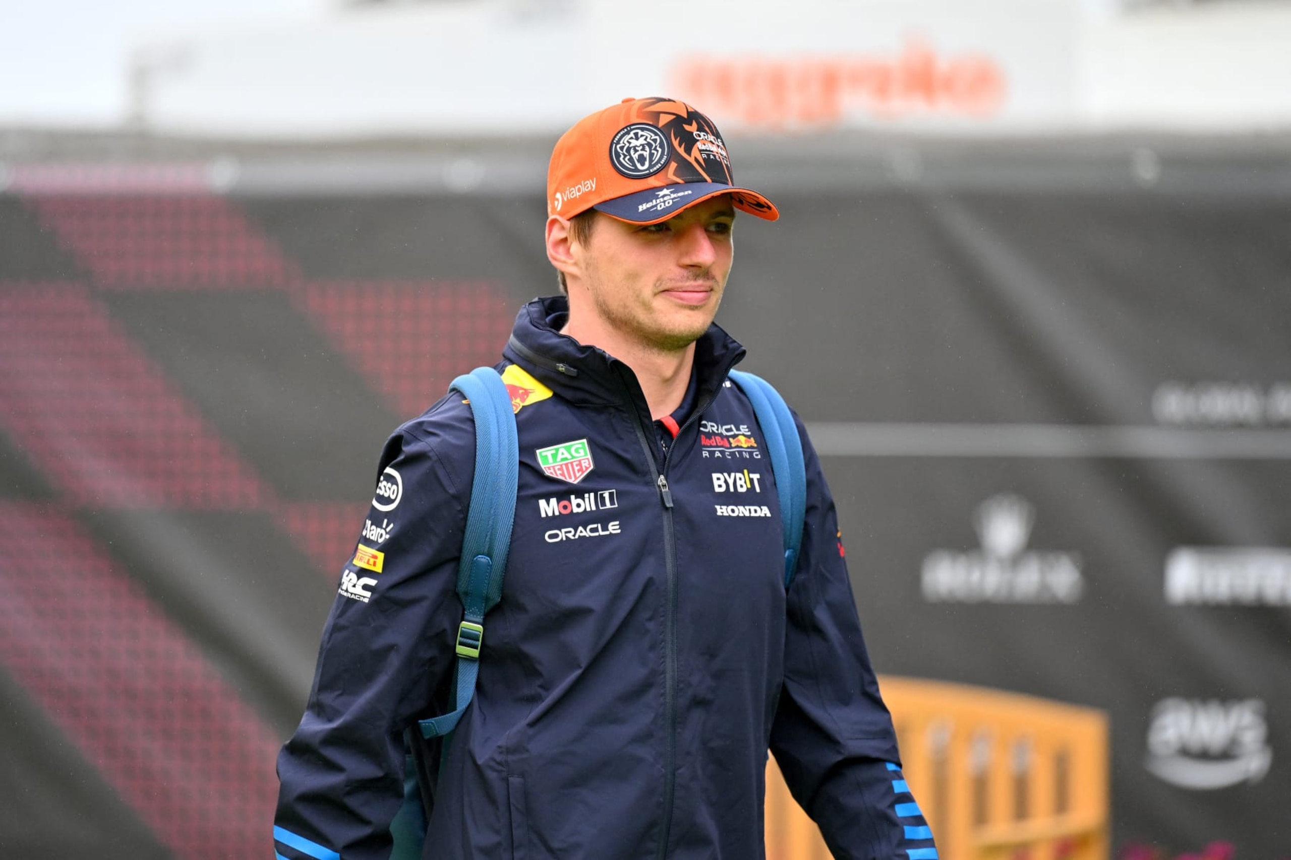 Red Bull's Netherland driver Max Verstappen arrives prior the Spanish Formula One Grand Prix at the Circuit de Catalunya on June 23, 2024 in Montmelo, on the outskirts of Barcelone. (Photo by Manaure Quintero / POOL / AFP) (Photo by MANAURE QUINTERO/POOL/AFP via Getty Images)
