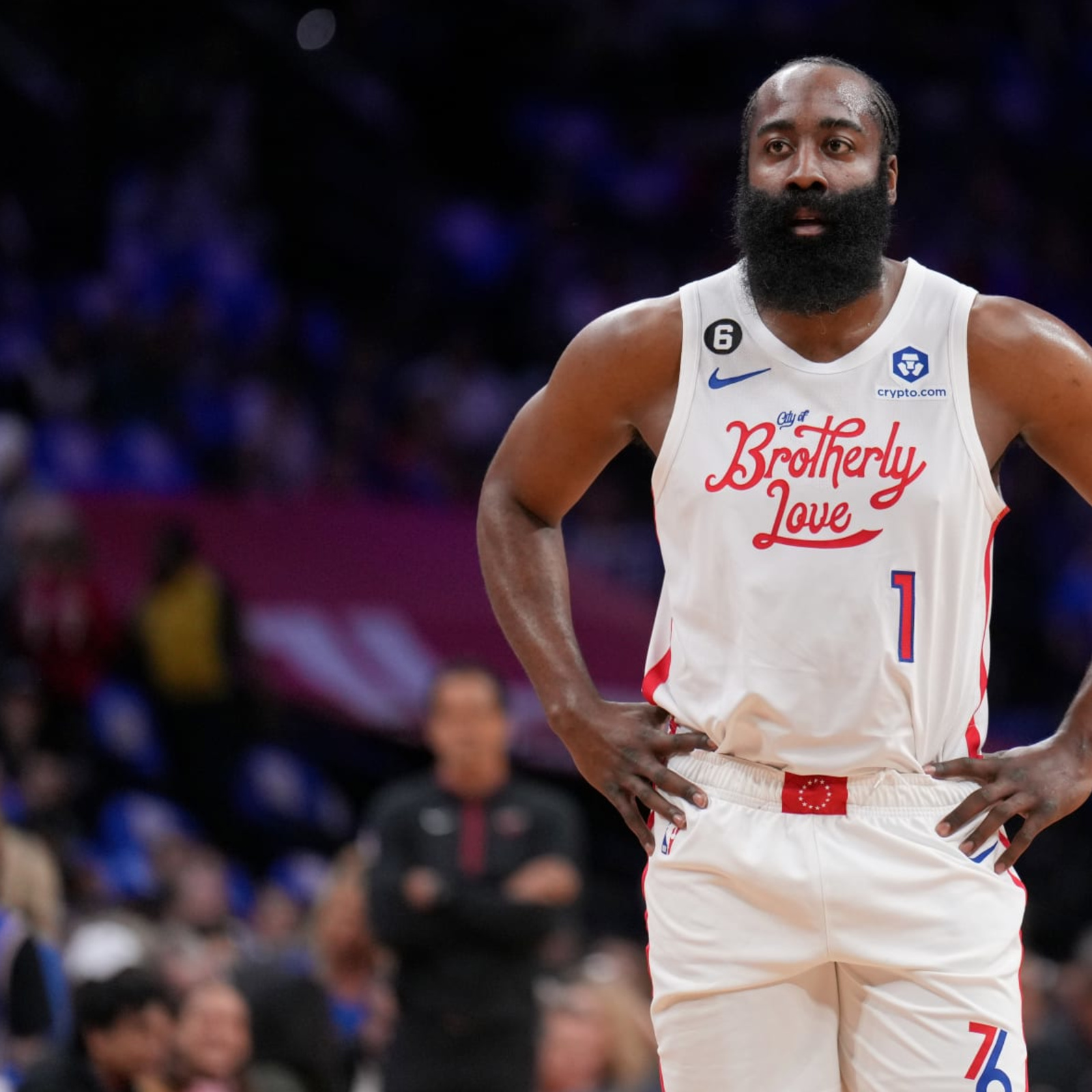 2023/24 76ers HARDEN #1 White NBA Jerseys