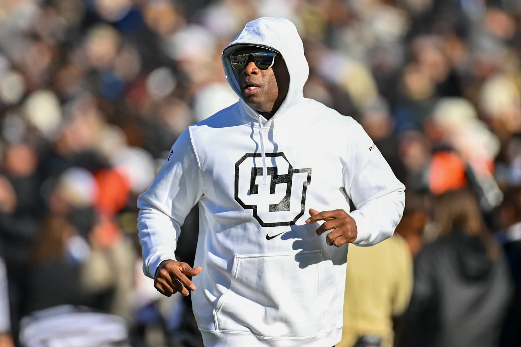 BOULDER, CO - NOVEMBER 29: Colorado head coach Deion Sanders during the college football game between the Oklahoma State University Cowboys and the University of Colorado Buffaloes on November 29, 2024 at Folsom Field in Boulder, CO. (Photo by Kevin Langley/Icon Sportswire via Getty Images)