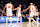 NEW YORK, NY - JANUARY 12:Jalen Brunson #11 and Karl-Anthony Towns #32 of the New York Knicks high five during the game against the Milwaukee Bucks on January 12, 2025 at Madison Square Garden in New York City, New York. NOTE TO USER: User expressly acknowledges and agrees that, by downloading and or using this photograph, User is consenting to the terms and conditions of the Getty Images License Agreement. Mandatory Copyright Notice: Copyright 2025 NBAE (Photo by Jesse D. Garrabrant/NBAE via Getty Images)