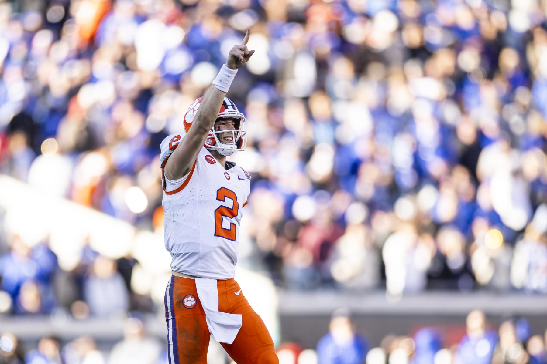 Cade Klubnik #2 of the Clemson Tigers