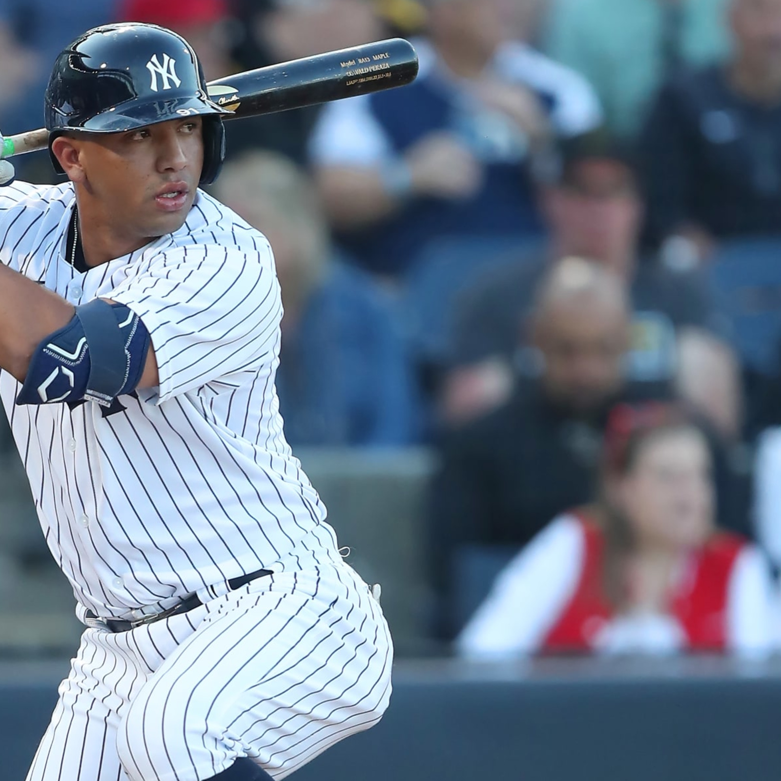 New York Yankees Prospect Oswald Peraza Smacks Three Hits in