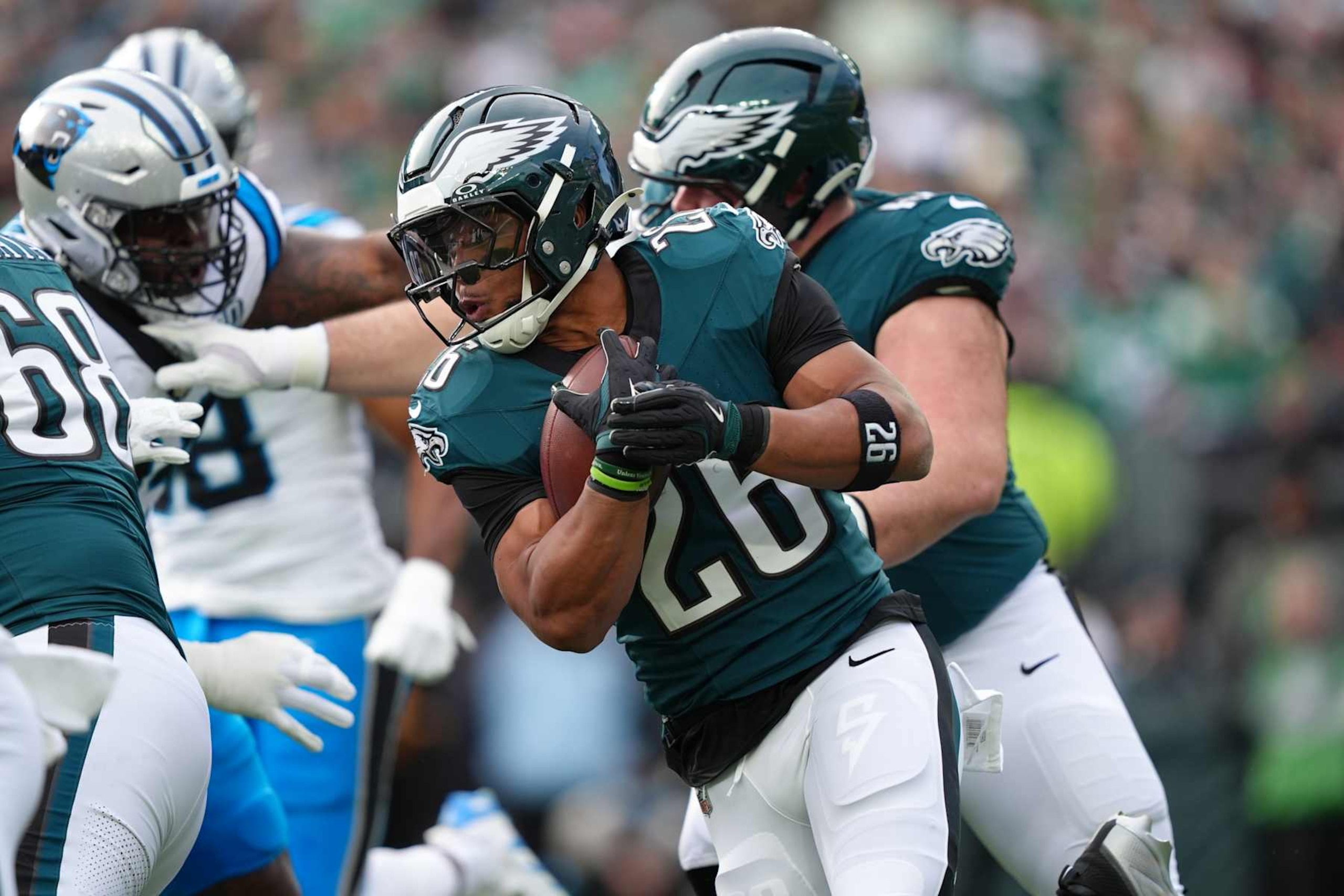 Philadelphia Eagles running back Saquon Barkley Philadelphia Eagles running back Saquon Barkley
