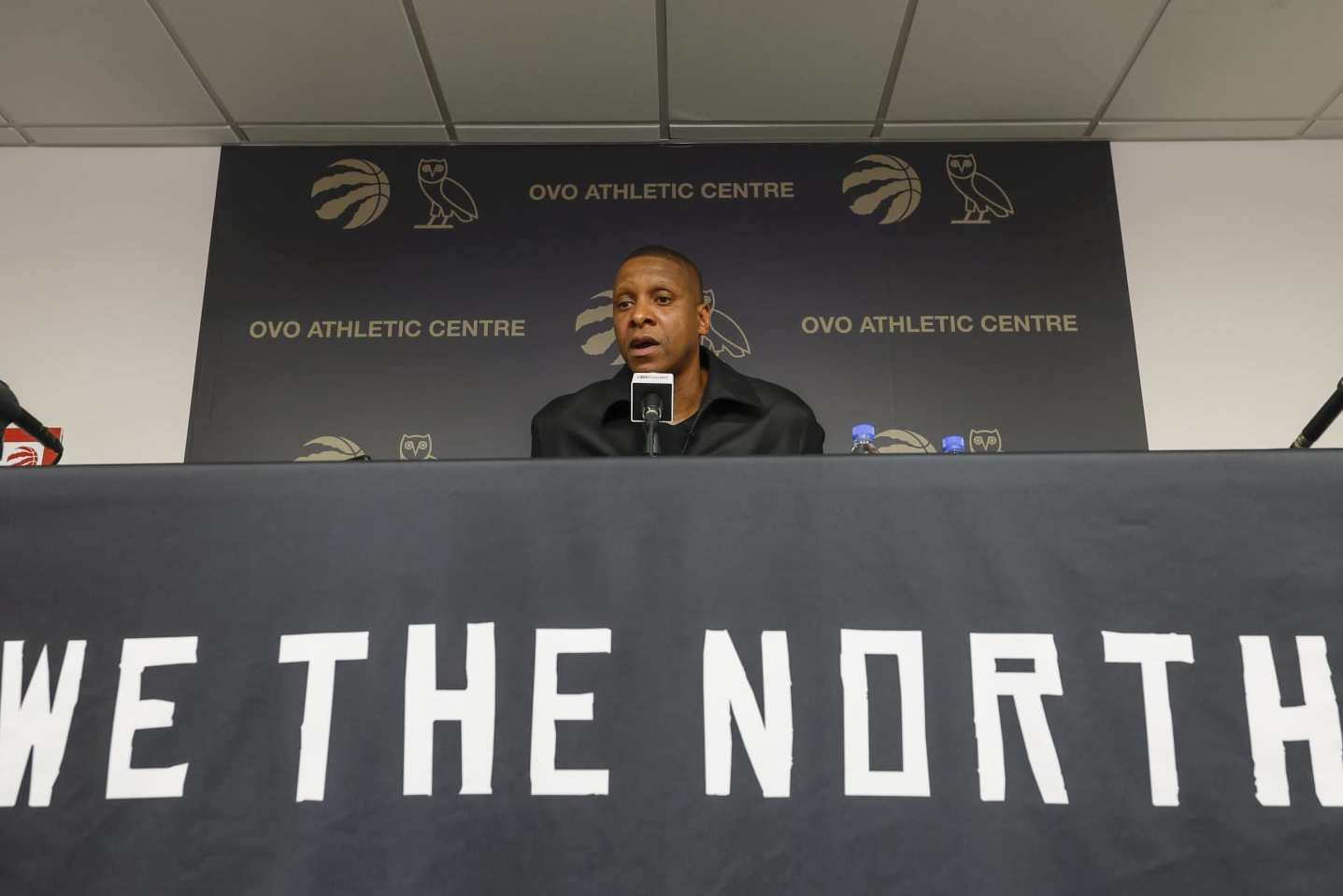 TORONTO, ON - APRIL 21: Toronto Raptors President Masai Ujiri at a press conference after it was announced Coach Nick Nurse is no longer with the Raptors. Toronto Star        (Rick Madonik/Toronto Star via Getty Images)