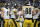Pittsburgh Steelers wide receiver Chase Claypool, center left, reacts with teammates after scoring a touchdown on a pass from quarterback Ben Roethlisberger during the second half of an NFL football game against the Baltimore Ravens, Sunday, Jan. 9, 2022, in Baltimore. (AP Photo/Nick Wass)