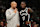 BROOKLYN, NY - NOVEMBER 3: Dennis Schroder #17 and Head Coach Jordi Fernandez of the Brooklyn Nets speak to each other during the game against the Detroit Pistons on November 3, 2024 at Barclays Center in Brooklyn, New York. NOTE TO USER: User expressly acknowledges and agrees that, by downloading and or using this Photograph, user is consenting to the terms and conditions of the Getty Images License Agreement. Mandatory Copyright Notice: Copyright 2024 NBAE (Photo by Jesse D. Garrabrant/NBAE via Getty Images)