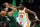 BOSTON, MASSACHUSETTS - APRIL 25: Clint Capela #15 of the Atlanta Hawks blocks a shot by Derrick White #9 of the Boston Celtics during the first quarter in game five of the Eastern Conference First Round Playoffs at TD Garden on April 25, 2023 in Boston, Massachusetts. NOTE TO USER: User expressly acknowledges and agrees that, by downloading and or using this photograph, User is consenting to the terms and conditions of the Getty Images License Agreement. (Photo by Maddie Meyer/Getty Images)