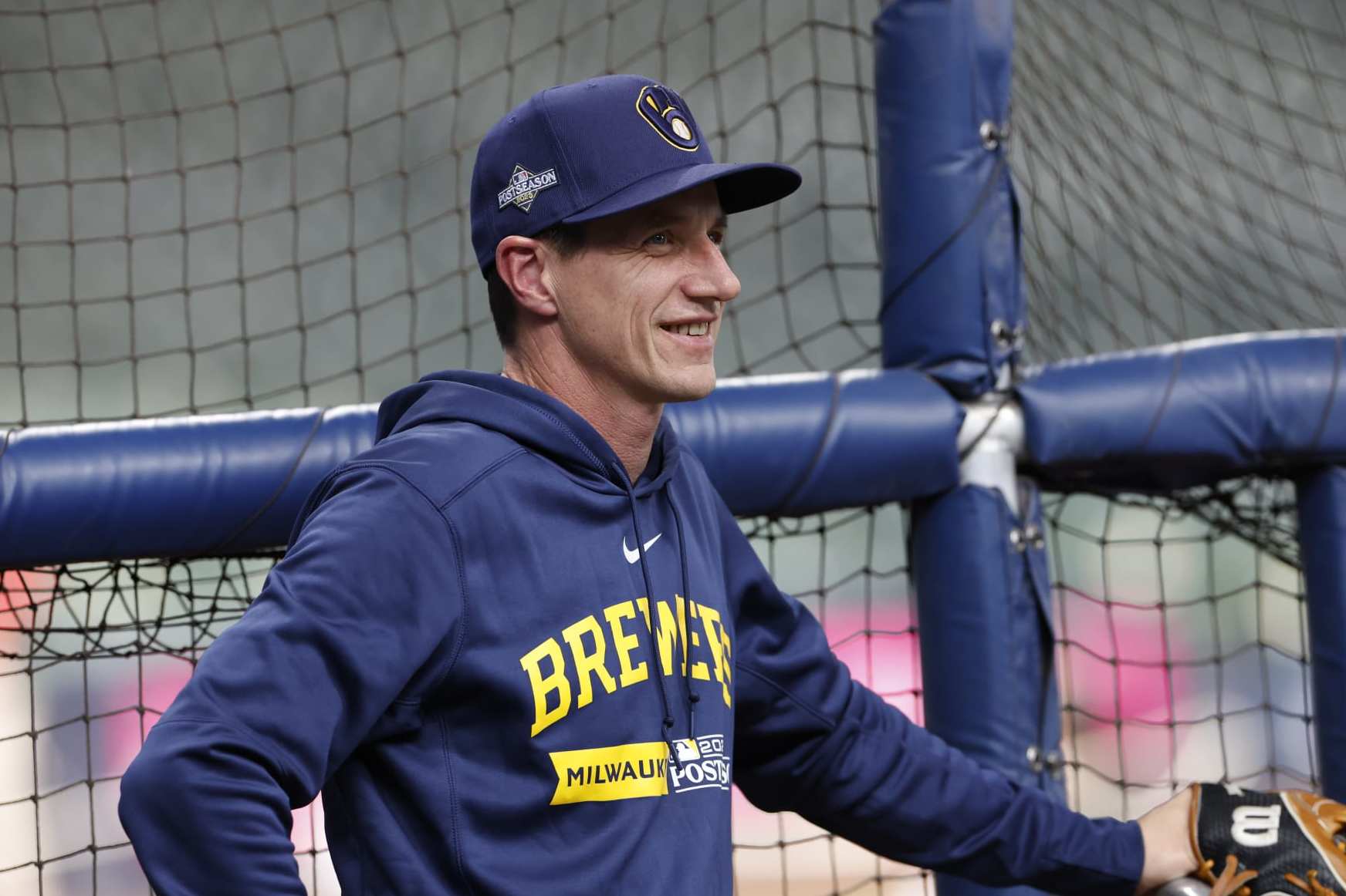 MILWAUKEE, WISCONSIN - OCTOBER 04: Milwaukee Brewers manager Craig Counsell is seen prior to Game Two of the Wild Card Series at American Family Field on October 04, 2023 in Milwaukee, Wisconsin. (Photo by John Fisher/Getty Images)