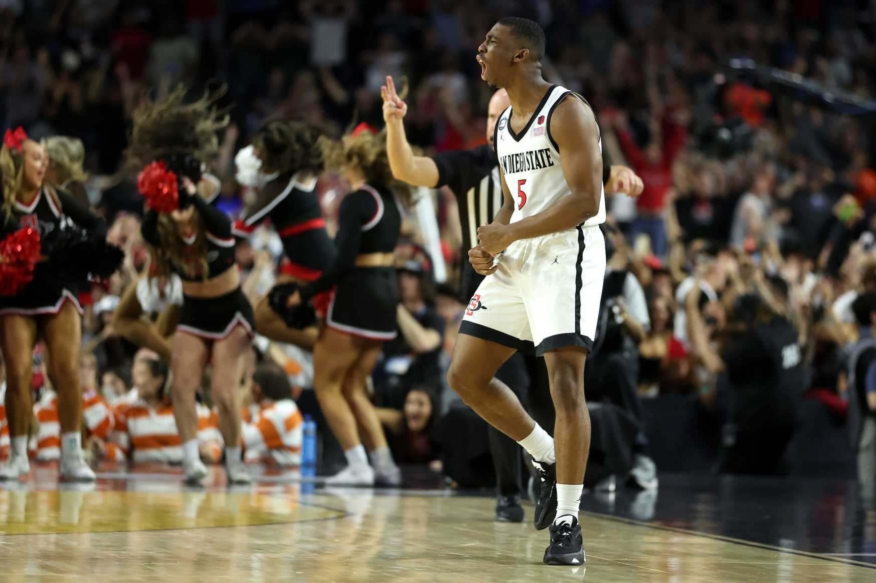 Lamont Butler Jersey San Diego State Aztecs College Basketball 2023 NCAA Final Four White #5