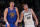 DENVER, CO - NOVEMBER 5: Nikola Jokic #15 of the Denver Nuggets and Jakob Poeltl #25 of the San Antonio Spurs look on during the game on November 5, 2022 at the Ball Arena in Denver, Colorado. NOTE TO USER: User expressly acknowledges and agrees that, by downloading and/or using this Photograph, user is consenting to the terms and conditions of the Getty Images License Agreement. Mandatory Copyright Notice: Copyright 2022 NBAE (Photo by Bart Young/NBAE via Getty Images)