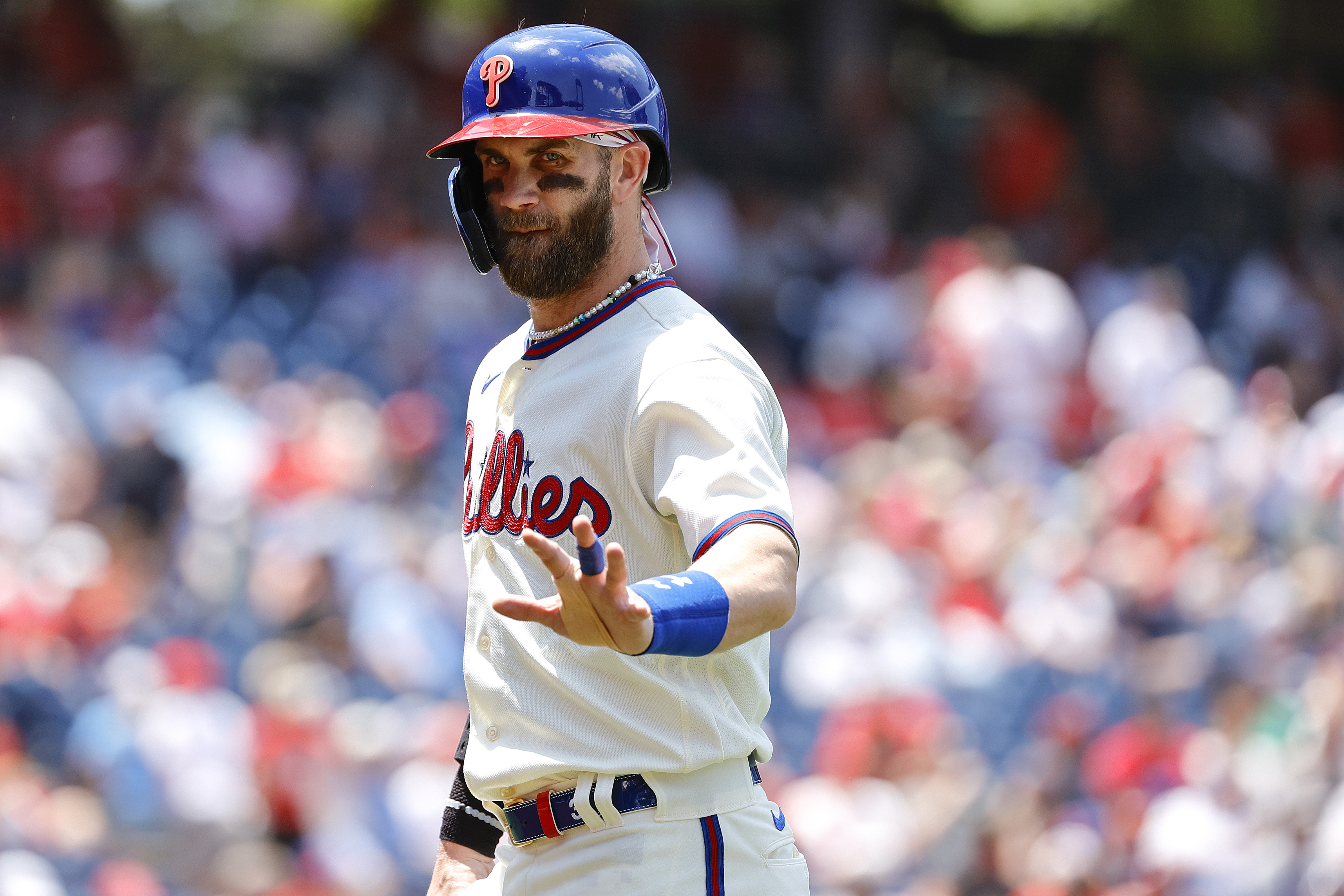 Phillies: Bryce Harper hit by pitch, out of lineup saturday