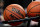 SAN ANTONIO, TEXAS - MARCH 28: Basketballs are seen on the rack as they await warm ups to begin during the Sweet Sixteen round of the NCAA Women's Basketball Tournament at the Alamodome on March 28, 2021 in San Antonio, Texas. (Photo by Elsa/Getty Images)