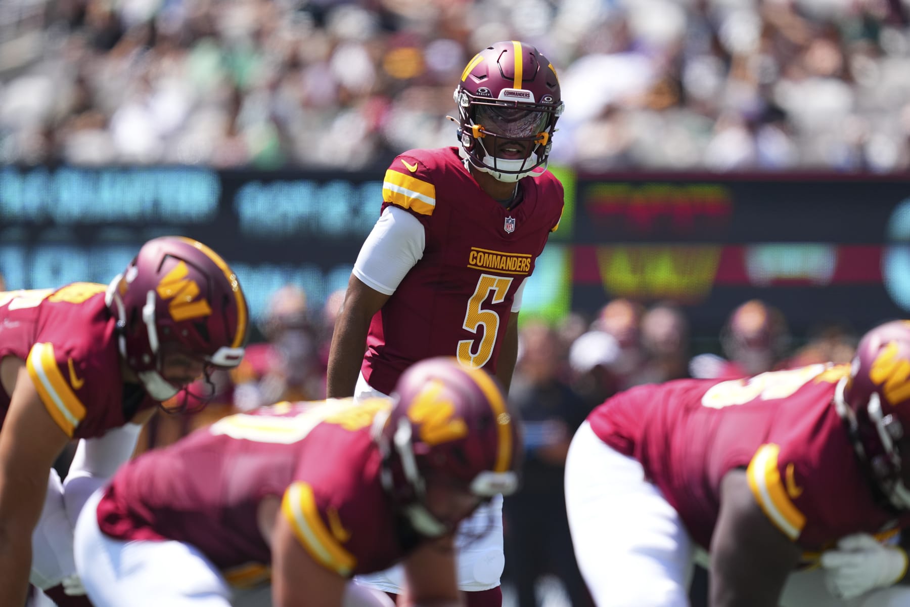 Washington Commanders quarterback Jayden Daniels