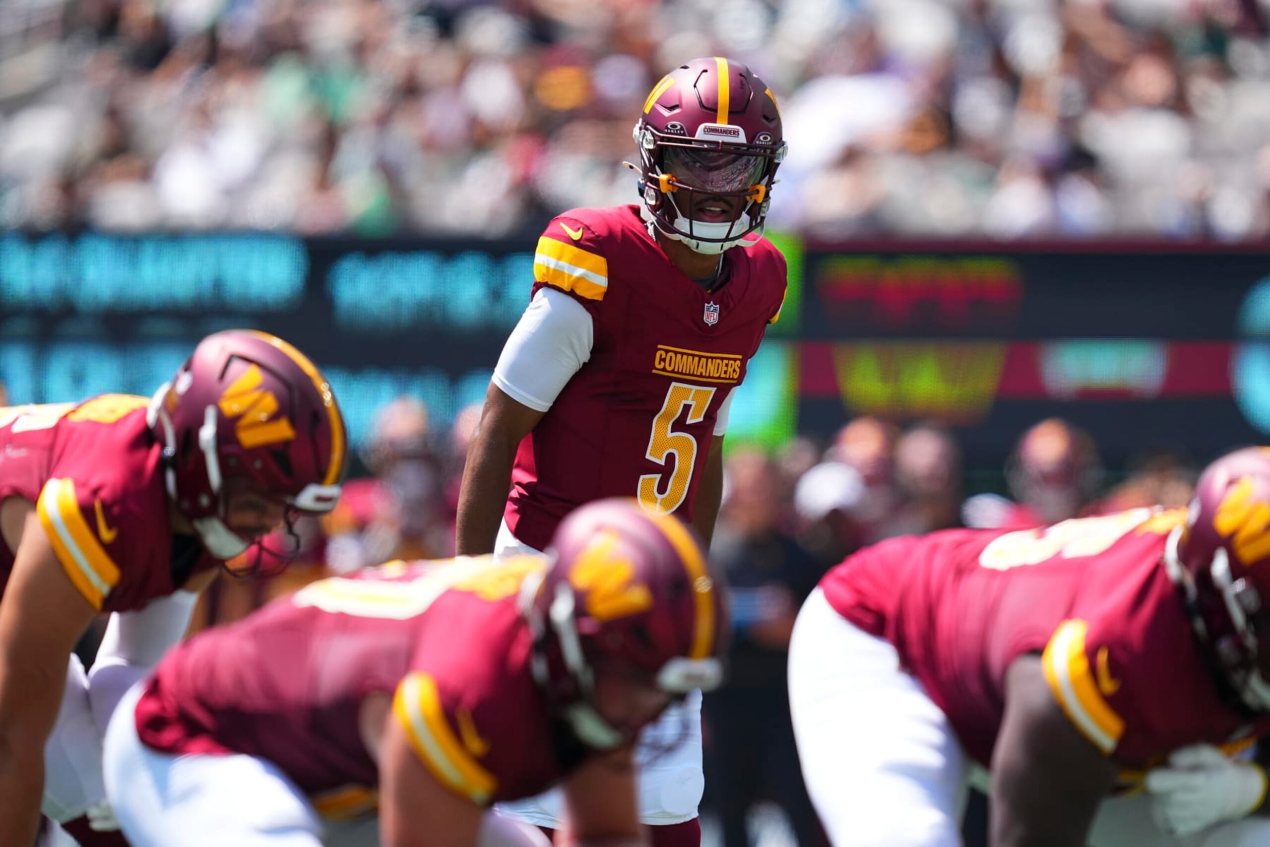 Washington Commanders quarterback Jayden Daniels