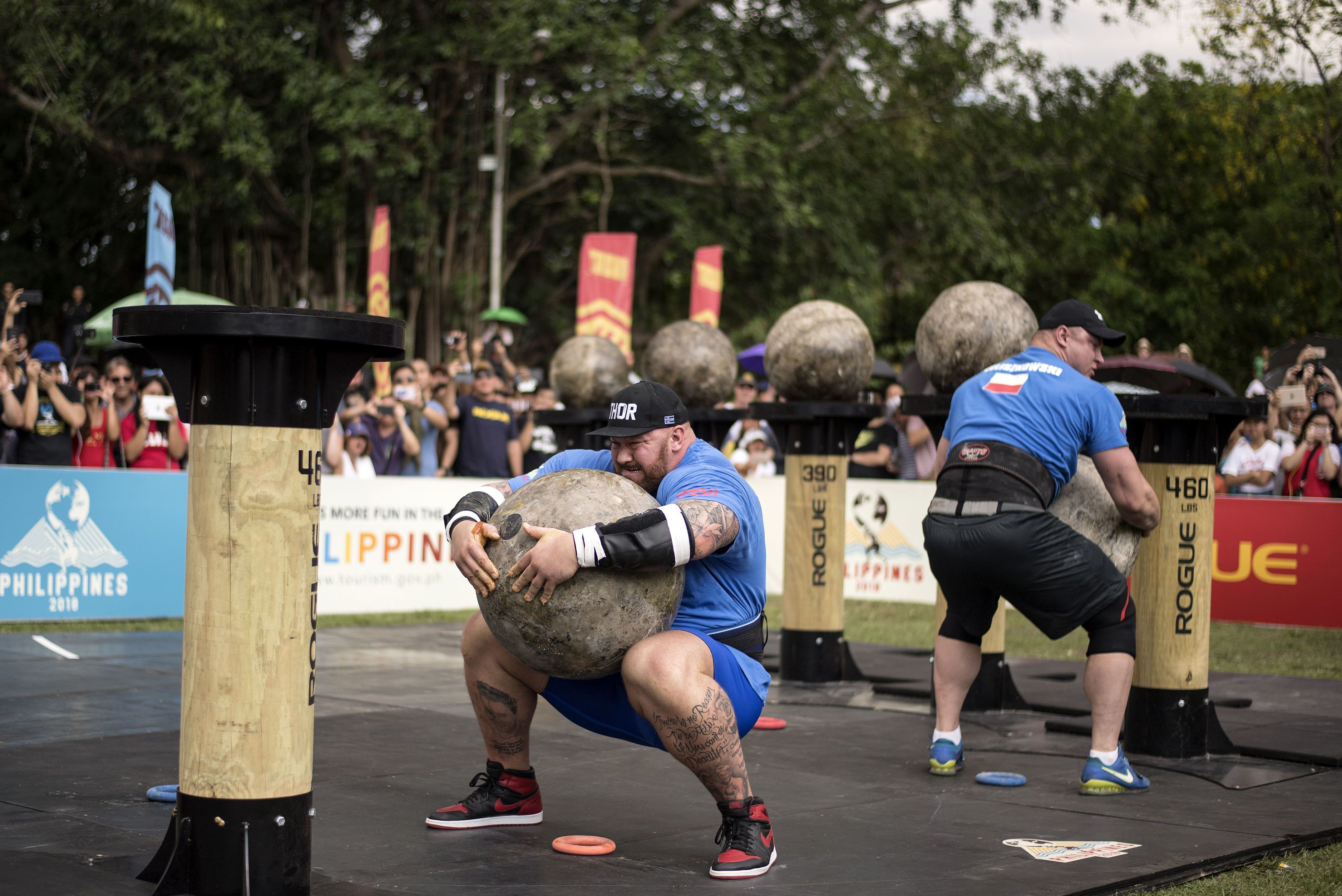 Rapper Action Bronson Does Deadlifts With Strongman Martins Licis