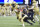 ATLANTA, GA - DECEMBER 21: Alcorn State receiver LeCharles Pringle (left) tries to break free of North Carolina A&T linebacker Kyin Howard (54) during the third quarter of an NCAA college football game in the Celebration Bowl on December 21, 2019, at Mercedes-Benz Stadium. (Photo by Austin McAfee/Icon Sportswire via Getty Images)
