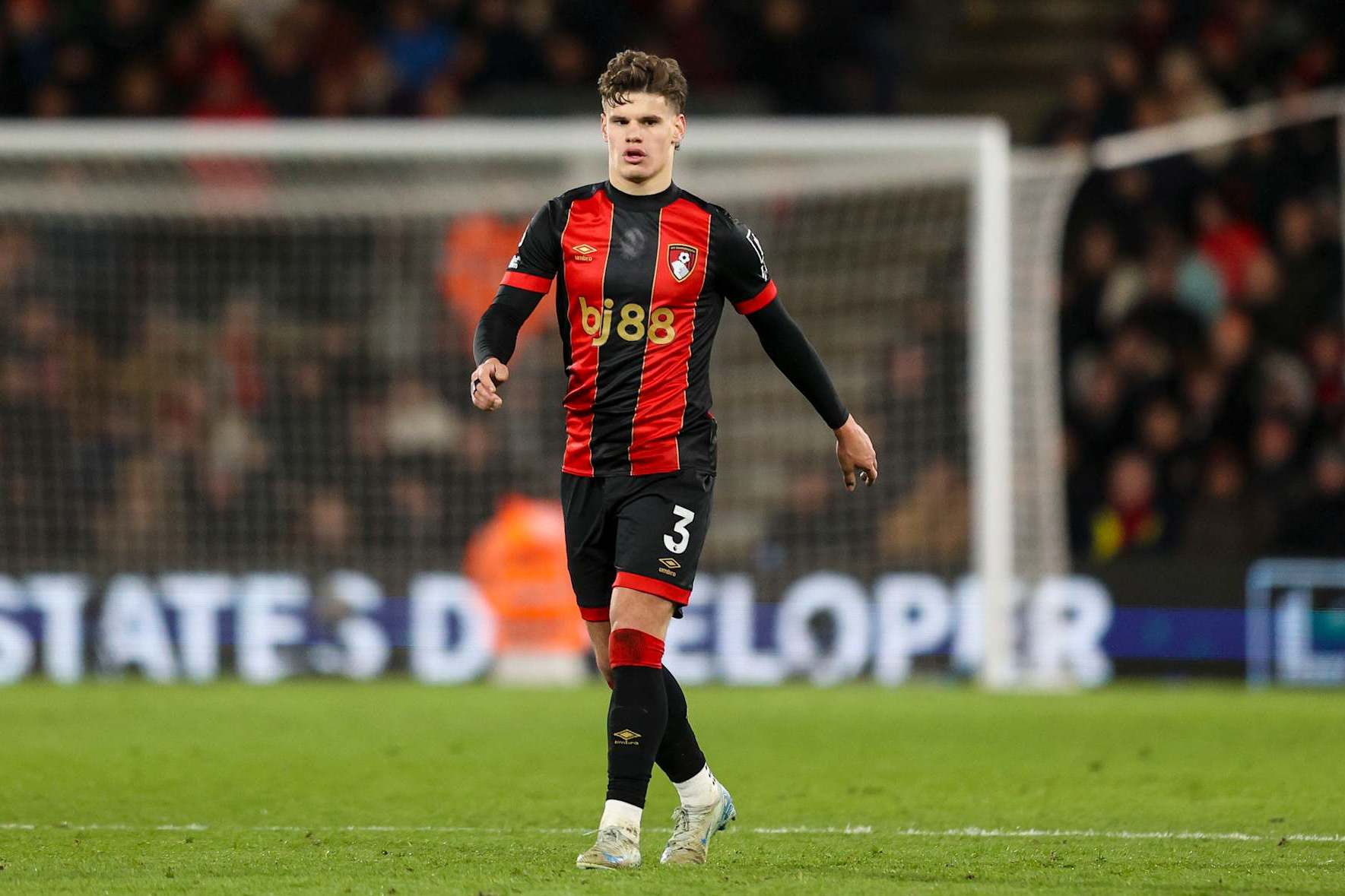 BOURNEMOUTH, ENGLAND - JANUARY 04: Milos Kerkez of Bournemouth during the Premier League match between AFC Bournemouth and Everton FC at Vitality Stadium on January 04, 2025 in Bournemouth, England. (Photo by Robin Jones - AFC Bournemouth/AFC Bournemouth via Getty Images)