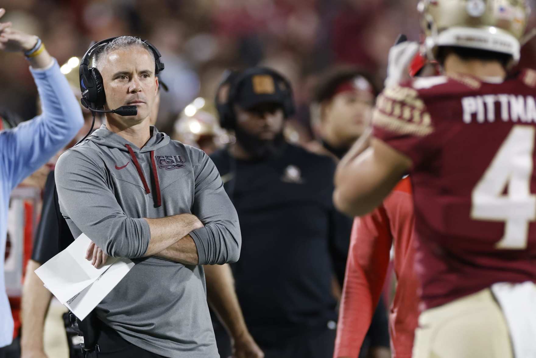 Florida State Seminoles head coach Mike Norvell