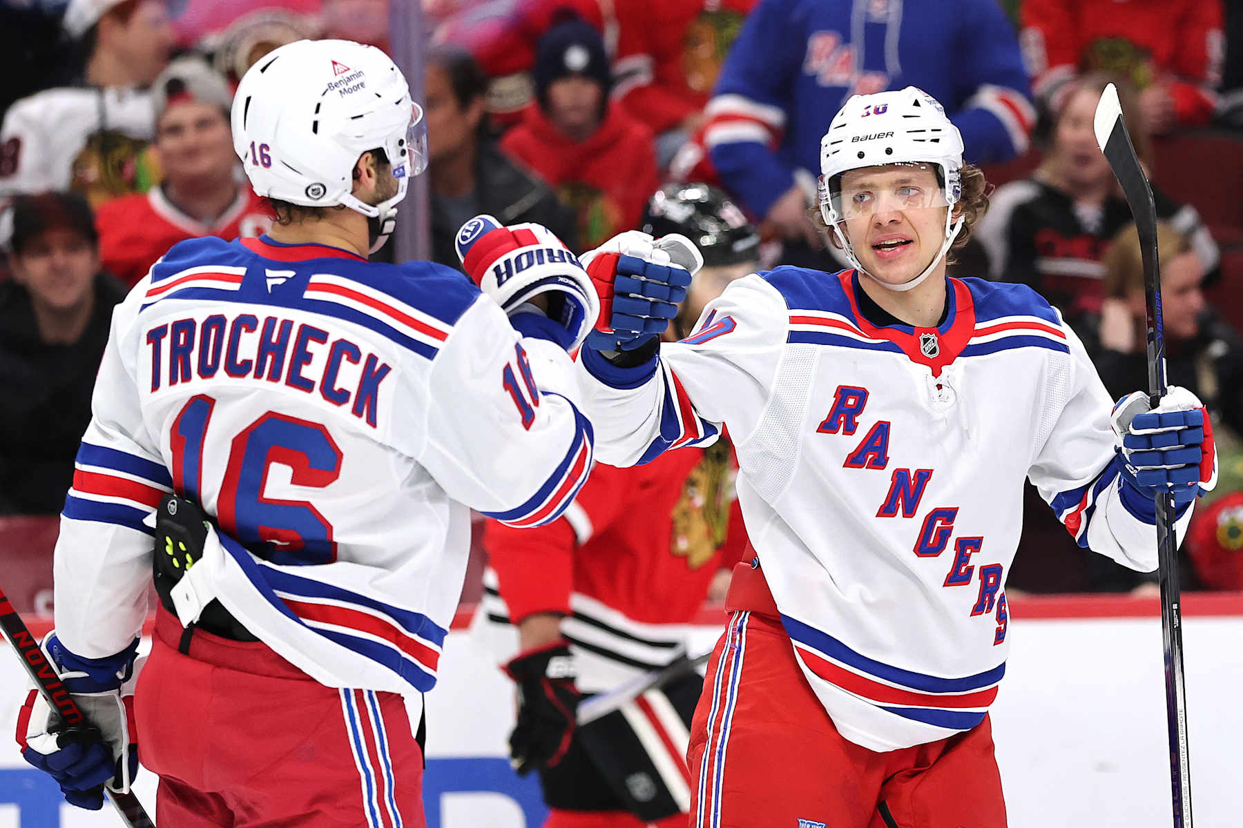 Vincent Trocheck and Artemi Panarin.