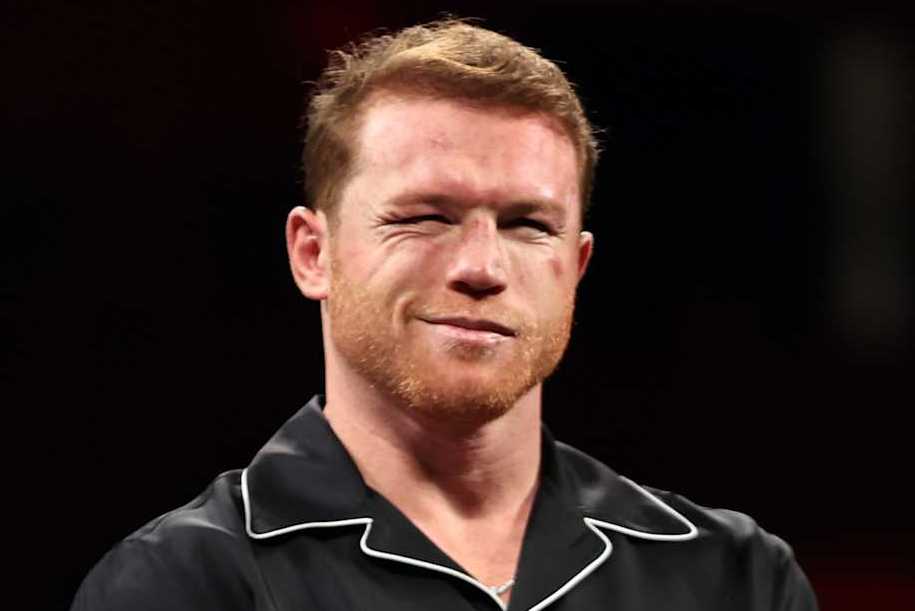LAS VEGAS, NEVADA - SEPTEMBER 14: Canelo Alvarez speaks during a press conference after defeating Edgar Berlanga at T-Mobile Arena on September 14, 2024 in Las Vegas, Nevada. (Photo by Omar Vega/Getty Images)