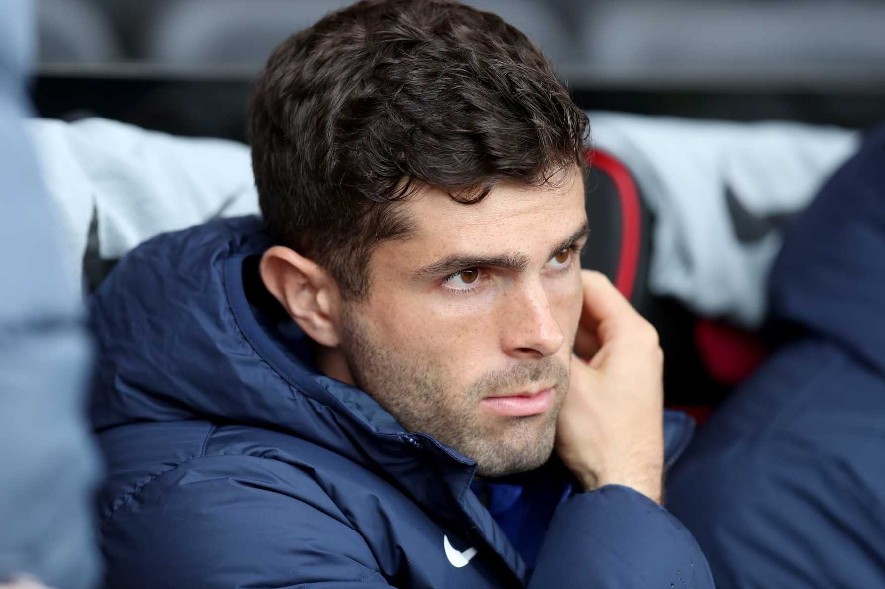 BOURNEMOUTH, ENGLAND - MAY 6: Christian Pulisic of Chelsea sitting on the bench during the Premier League match between AFC Bournemouth and Chelsea FC at Vitality Stadium on May 6, 2023 in Bournemouth, United Kingdom. (Photo by Mark Leech/Offside/Offside via Getty Images)