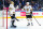 TORONTO, ON - APRIL 24: David Pastrnak #88 of the Boston Bruins celebrates with teammate Jeremy Swayman #1 after defeating the Toronto Maple Leafs in Game Three of the First Round of the 2024 Stanley Cup Playoffs at Scotiabank Arena on April 24, 2024 in Toronto, Ontario, Canada. (Photo by Mark Blinch/NHLI via Getty Images)