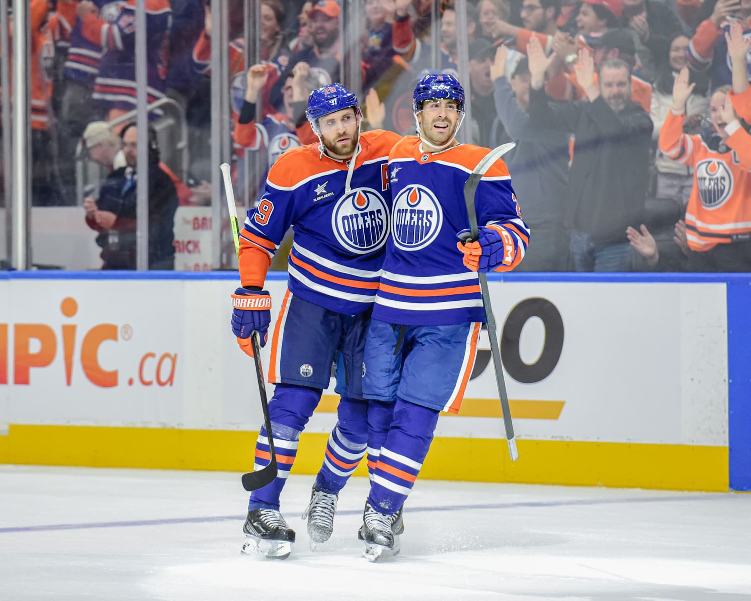 Leon Draisaitl and Evan Bouchard.