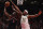 TORONTO, ON- MARCH 22  - Toronto Raptors forward O.G. Anunoby (3) is defended by Indiana Pacers center Myles Turner (33) as the Toronto Raptors play the Indiana Pacers at Scotiabank Arena in Toronto. March 22, 2023.        (Steve Russell/Toronto Star via Getty Images)