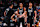 BROOKLYN, NY - JANUARY 21: Cameron Johnson #2 and D'Angelo Russell #1 of the Brooklyn Nets high five during the game against the New York Knicks on January 21, 2025 at Barclays Center in Brooklyn, New York. NOTE TO USER: User expressly acknowledges and agrees that, by downloading and or using this Photograph, user is consenting to the terms and conditions of the Getty Images License Agreement. Mandatory Copyright Notice: Copyright 2025 NBAE (Photo by David L. Nemec/NBAE via Getty Images)