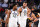 PHOENIX, AZ - APRIL 7: Donovan Mitchell #45 talks with Rudy Gobert #27 of the Utah Jazz during the game against the Phoenix Suns on April 7, 2021 at Phoenix Suns Arena in Phoenix, Arizona. NOTE TO USER: User expressly acknowledges and agrees that, by downloading and or using this photograph, user is consenting to the terms and conditions of the Getty Images License Agreement. Mandatory Copyright Notice: Copyright 2021 NBAE (Photo by Barry Gossage/NBAE via Getty Images)