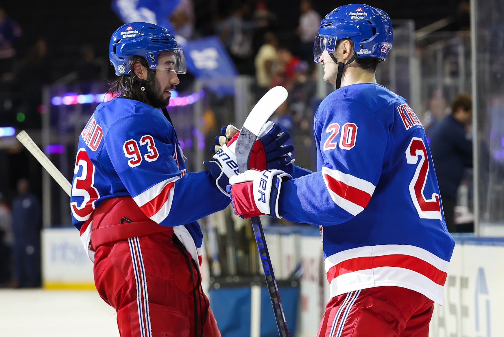 Mika Zibanejad and Chris Kreider.
