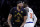 Los Angeles, CA - December 18: Lakers forward Anthony Davis, #3, left, celebrates his fourth period basket past Knicks forward Julius Randle, #30, right, at Crypto.com Arena in Los Angeles Monday, Dec. 18, 2023. (Allen J. Schaben / Los Angeles Times via Getty Images)