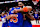 TORONTO, CANADA - FEBRUARY 4: Karl-Anthony Towns #32 of the New York Knicks hugs Ariel Hukporti #55 after the NBA game against the Toronto Raptors at Scotiabank Arena on February 4, 2025 in Toronto, Canada. NOTE TO USER: User expressly acknowledges and agrees that, by downloading and or using this photograph, User is consenting to the terms and conditions of the Getty Images License Agreement. (Photo by Cole Burston/Getty Images)