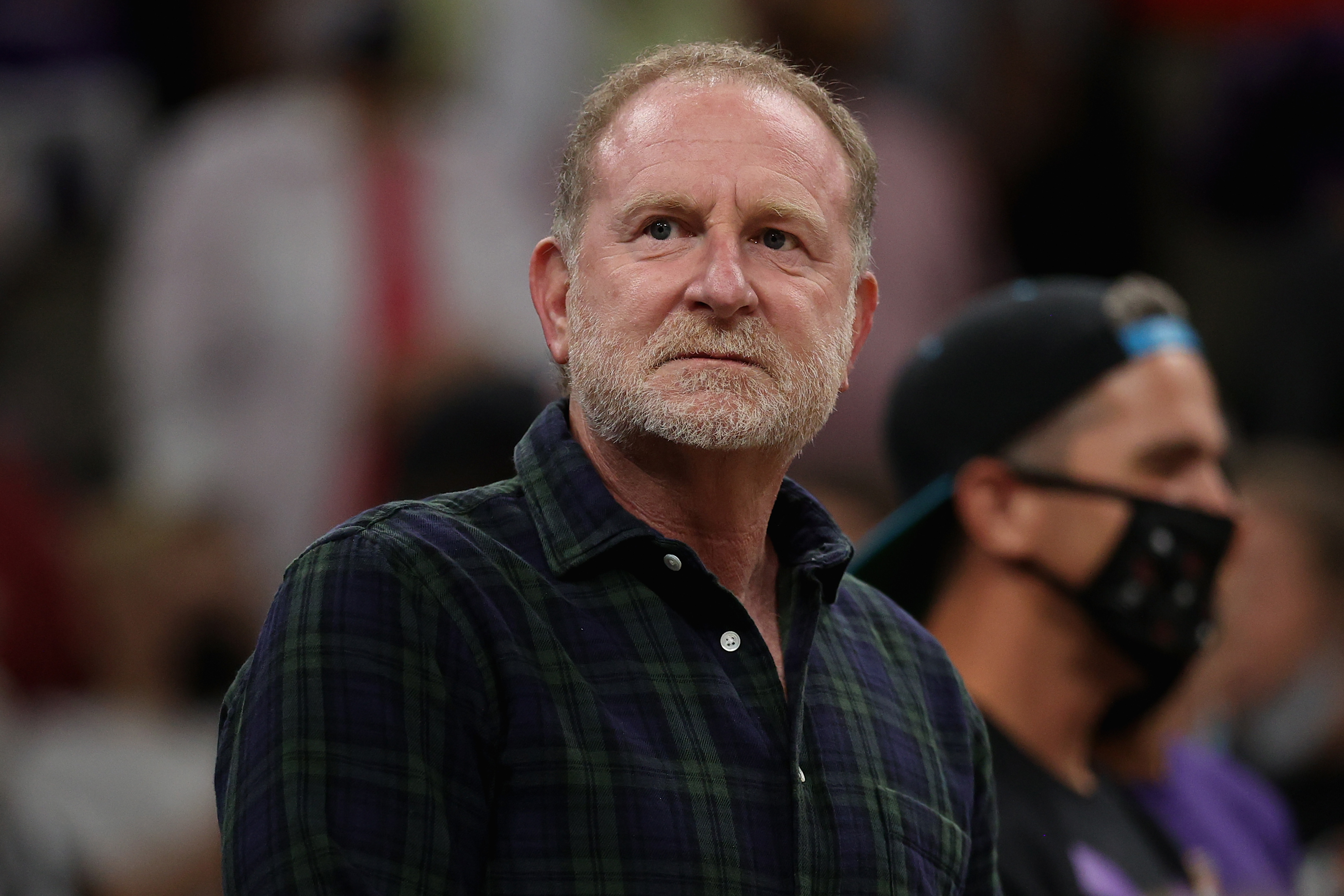 PHOENIX, ARIZONA - OCTOBER 13: Phoenix Suns and Mercury owner Robert Sarver attends Game Two of the 2021 WNBA Finals at Footprint Center on October 13, 2021 in Phoenix, Arizona.  The Mercury defeated the Sky 91-86 in overtime. NOTE TO USER: User expressly acknowledges and agrees that, by downloading and or using this photograph, User is consenting to the terms and conditions of the Getty Images License Agreement.  (Photo by Christian Petersen/Getty Images)