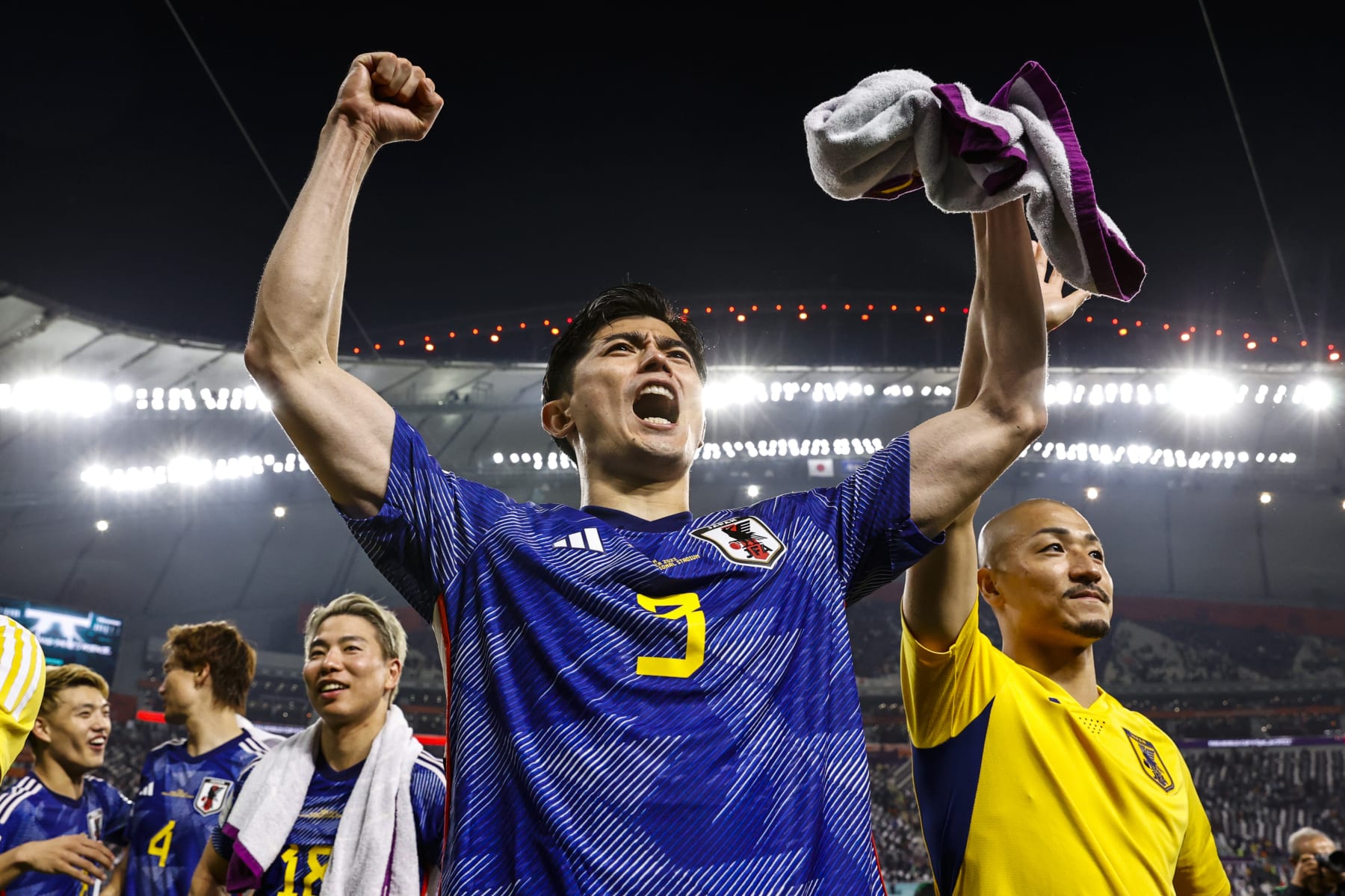 AL-RAYYAN - Shogo Taniguchi of Japan during the FIFA World Cup Qatar 2022 group E match between Japan and Spain at Khalifa International stadium on December 1, 2022 in Ar-Rayyan, Qatar. AP | Dutch Height | MAURICE OF STONE (Photo by ANP via Getty Images)