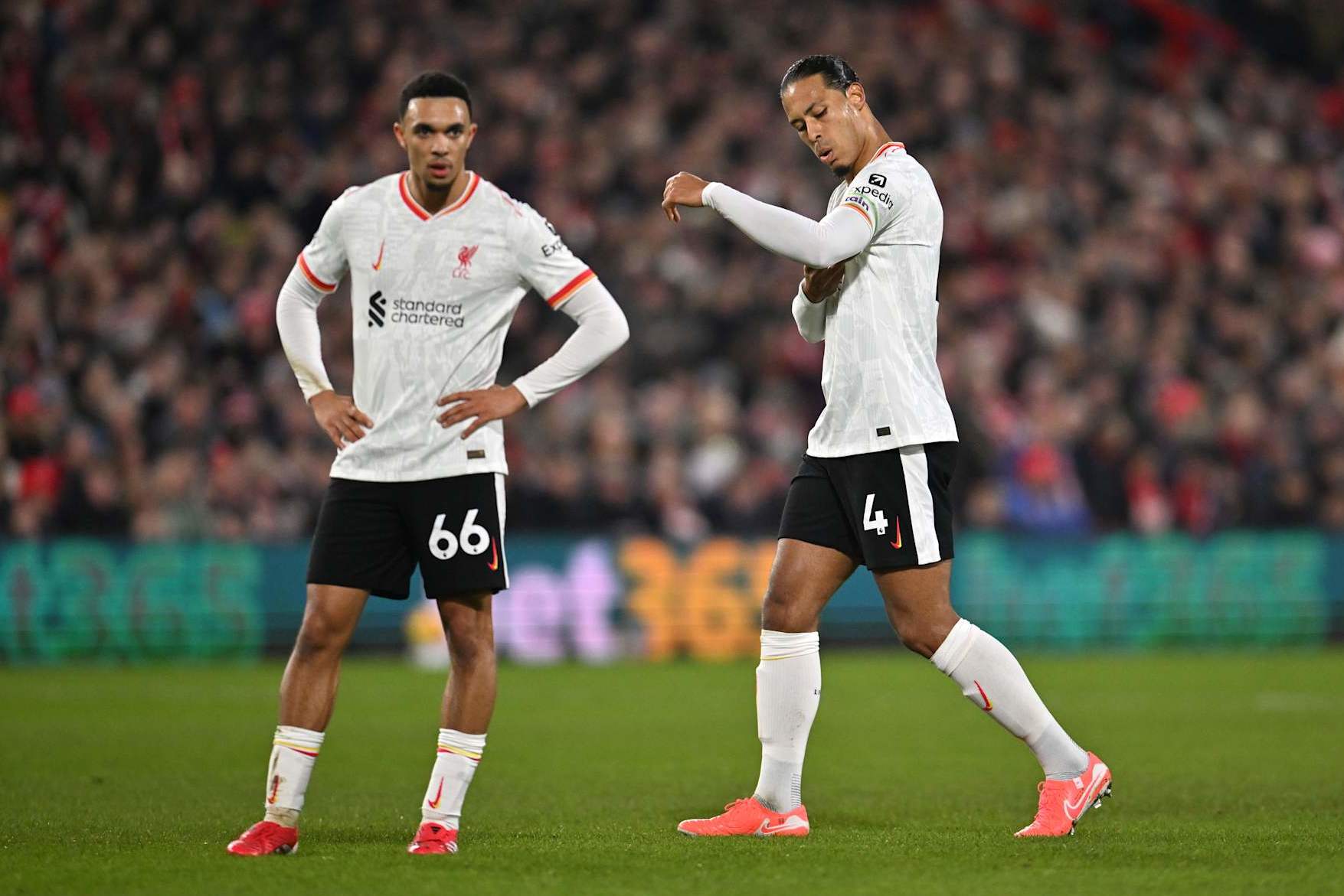 Trent Alexander-Arnold and Virgil Van Dijk.