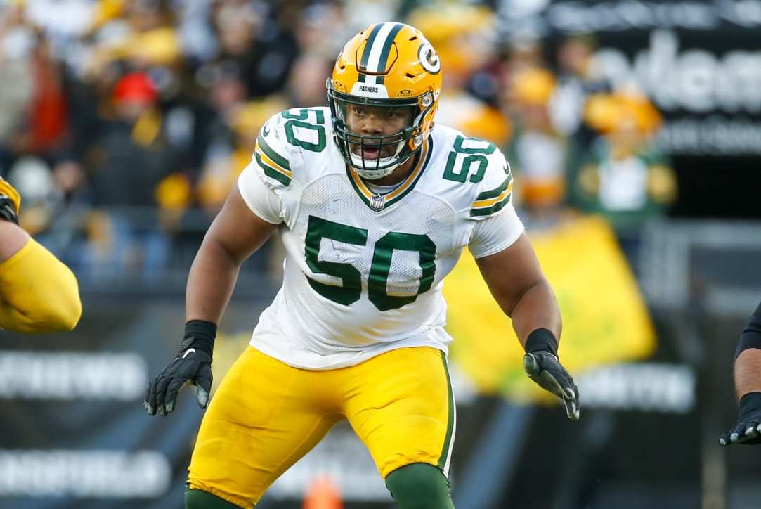 PITTSBURGH, PA - NOVEMBER 12: Zach Tom #50 of the Green Bay Packers in action against the Pittsburgh Steelers on November 12, 2023 at Acrisure Stadium in Pittsburgh, Pennsylvania. (Photo by Justin K. Aller/Getty Images)