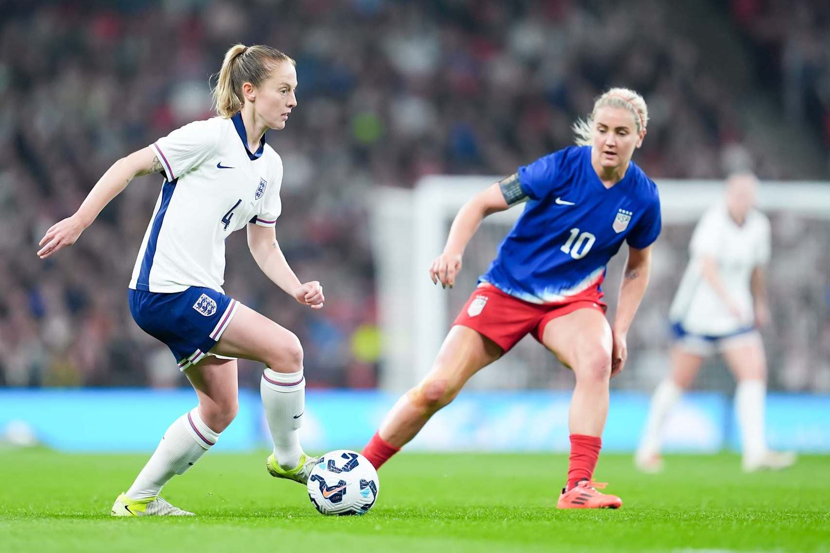Keira Walsh and Lindsay Horan.