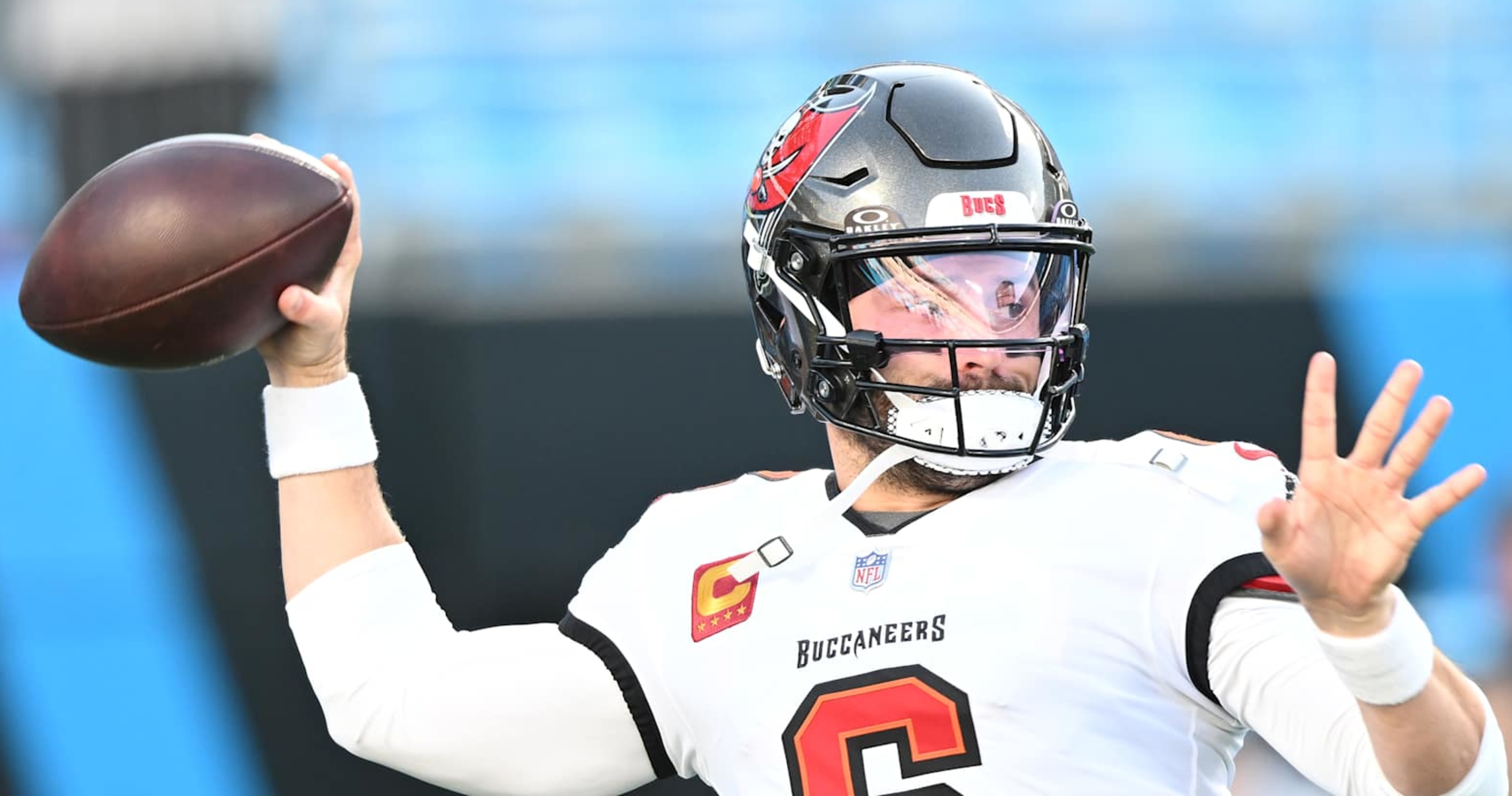 Photo Bucs Baker Mayfield Wears Missouri Hoodie After Losing Bet on Oklahoma Game News Scores Highlights Stats and Rumors Bleacher Report