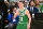 BOSTON, MA - JUNE 17: Payton Pritchard #11 of the Boston Celtics celebrates after making a buzzer beater during the game against the Dallas Mavericks during Game Five of the 2024 NBA Finals on June 17, 2024 at the TD Garden in Boston, Massachusetts. NOTE TO USER: User expressly acknowledges and agrees that, by downloading and or using this photograph, User is consenting to the terms and conditions of the Getty Images License Agreement. Mandatory Copyright Notice: Copyright 2024 NBAE (Photo by Adam Hagy/NBAE via Getty Images)