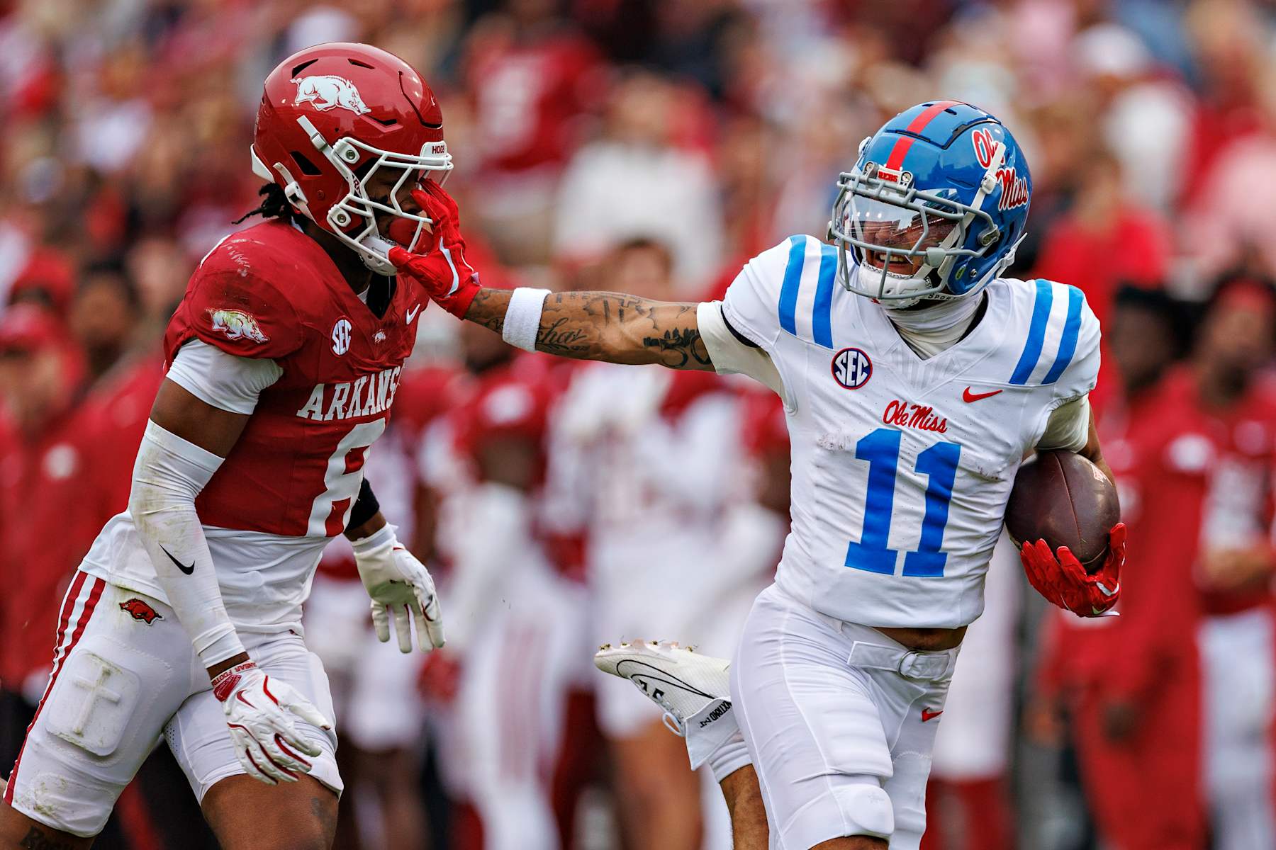 Ole Miss wide receiver Jordan Watkins