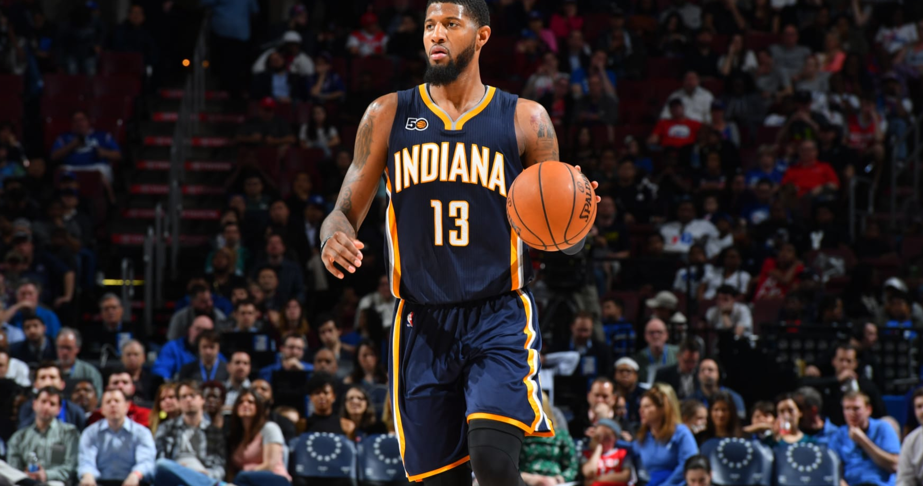 Paul george hot sale jersey retirement