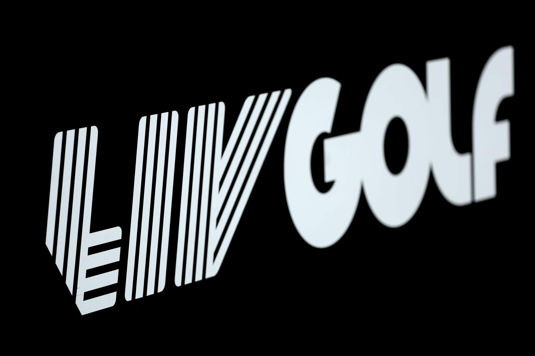 UNSPECIFIED, SAUDI ARABIA - MARCH 01: LIV Golf logo is seen prior to the LIV Golf Invitational - Jeddah at Royal Greens Golf & Country Club on March 01, 2024 in Jeddah, Saudi Arabia. (Photo by Francois Nel/Getty Images)