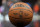 DETROIT, MICHIGAN - APRIL 01: A Wilson brand NBA official game ball is pictured before the game between the Detroit Pistons and Memphis Grizzlies at Little Caesars Arena on April 01, 2024 in Detroit, Michigan. NOTE TO USER: User expressly acknowledges and agrees that, by downloading and or using this photograph, User is consenting to the terms and conditions of the Getty Images License Agreement. (Photo by Nic Antaya/Getty Images)